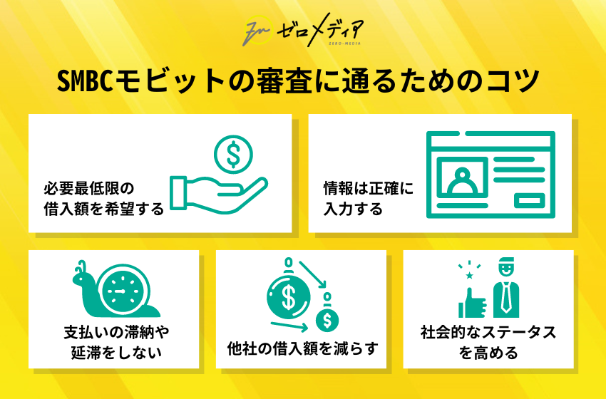 SMBCモビットの審査に通るための5つのコツ