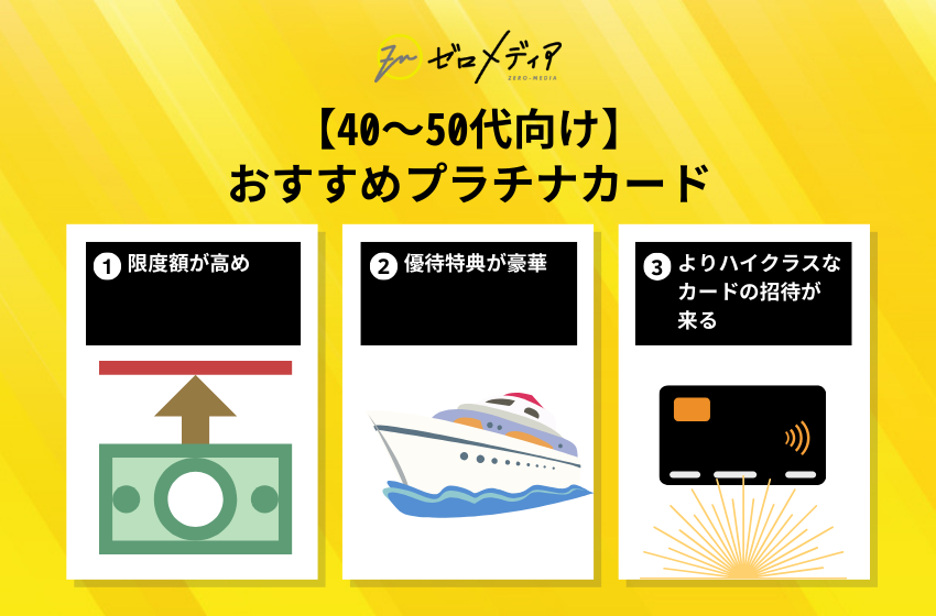 【40〜50代向け】おすすめプラチナカード