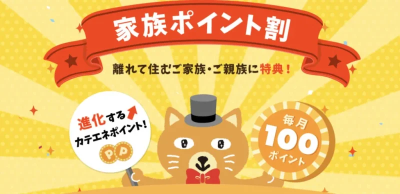 CDエナジーダイレクトの家族ポイント割