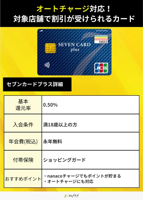 「セブンカードプラス」　審査なし用