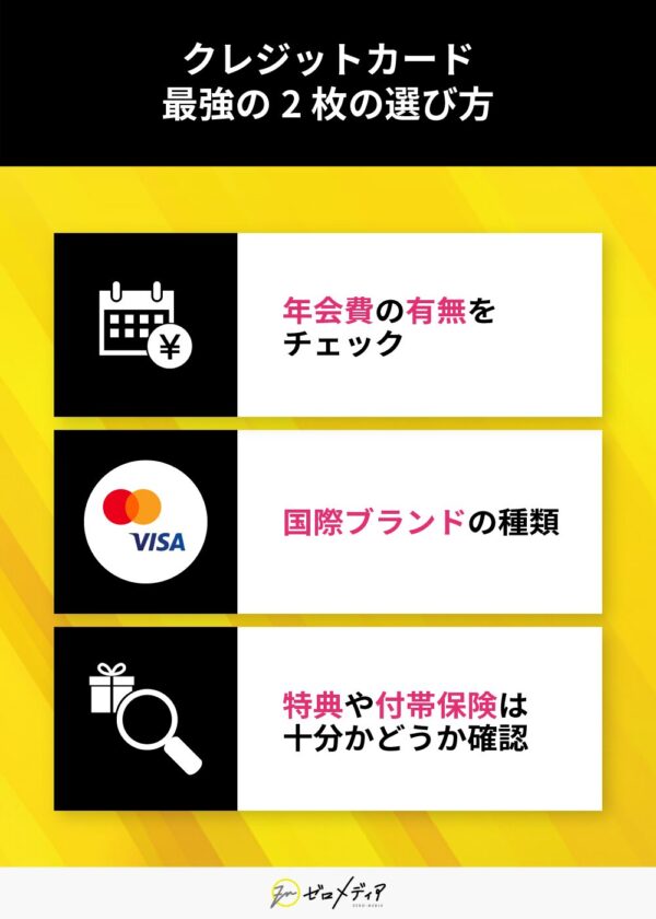 クレジットカード最強の2枚の選び方