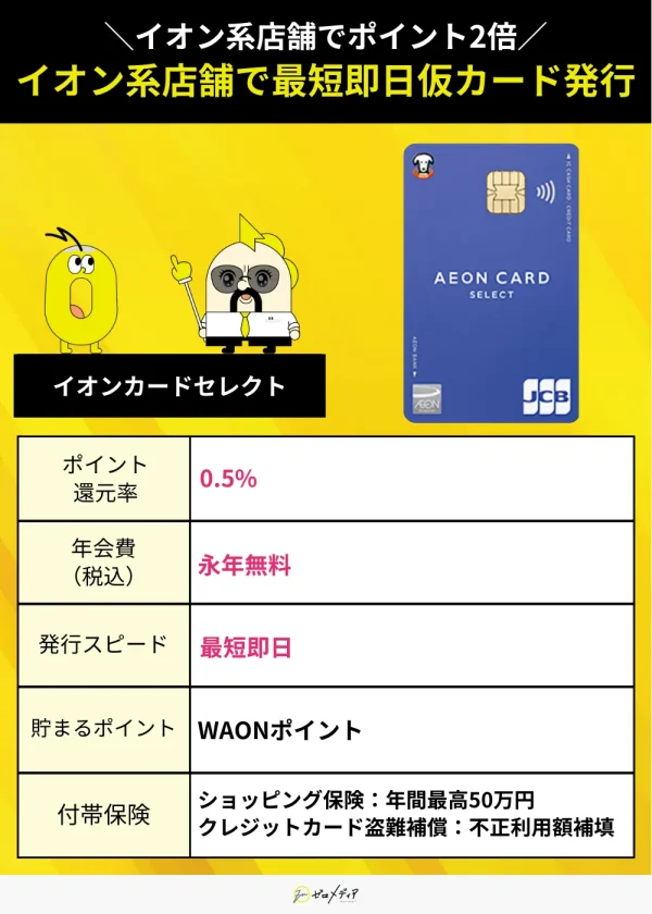 イオンカードセレクト スペック表