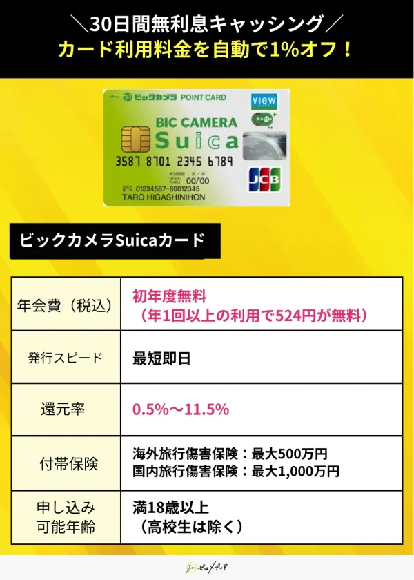 ビックカメラSuicaカード 年会費無料 クレジットカード
