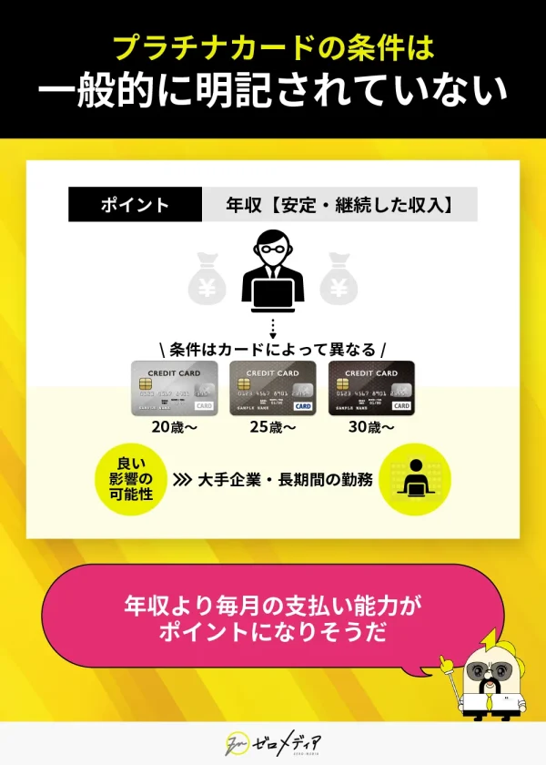プラチナカードを持てる条件