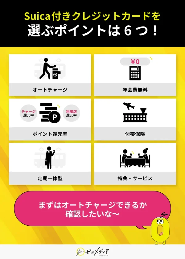 Suica付きクレカを選ぶポイント