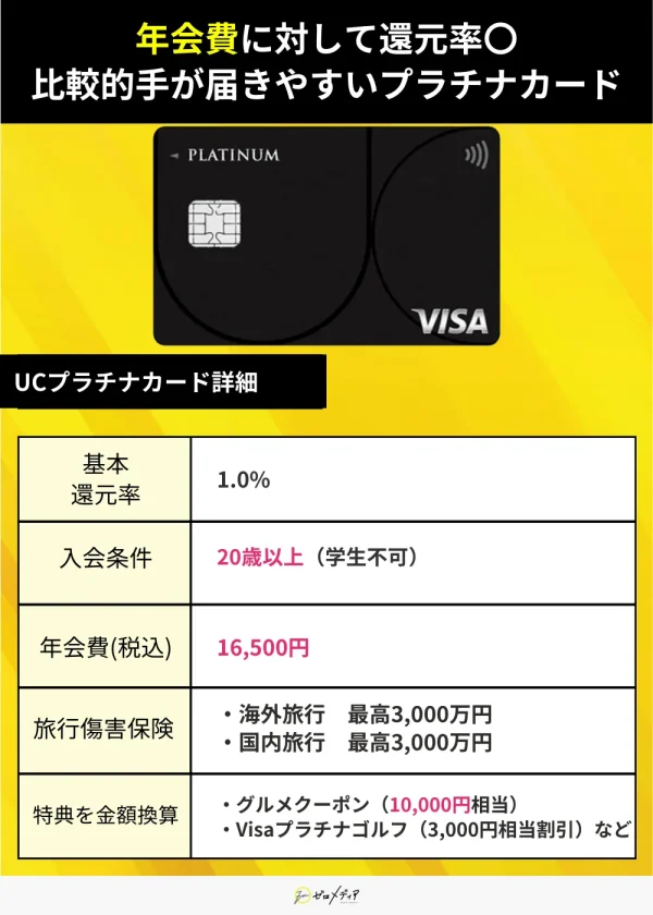 「 UCプラチナカード」詳細画像　プラチナカード用
