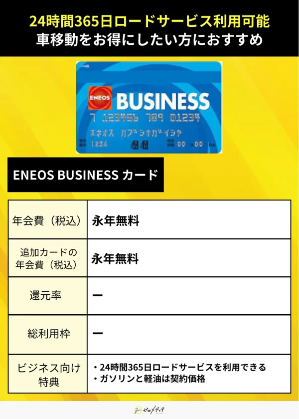 法人・ビジネスカード案件14　ENEOS BUSINESS カード　紹介画像