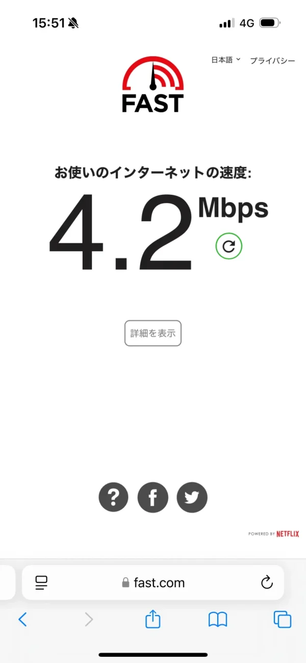ワイモバイル 速度（昼）