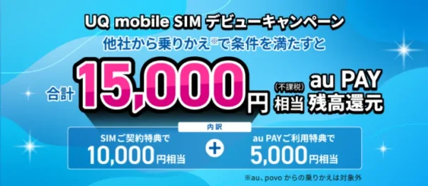 UQmobile SIMデビューキャンペーン　
